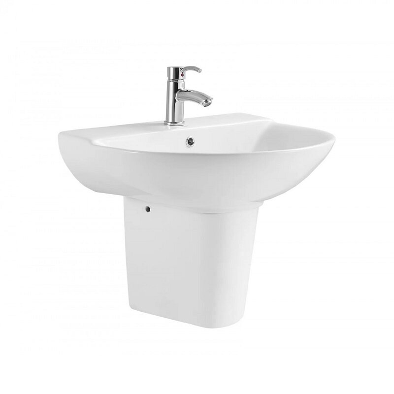 Изображение товара Раковина Arrow AGP32032E 65 см из фарфора белая угловая установка