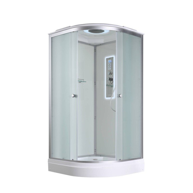 Изображение товара Душевая кабина AvaCan D2090LED 78006, 90 x 90 см, с крышей, с LED подсветкой, поддон низкий, стекло матовое, профиль хром Изображение товара Душевая кабина AvaCan D2090LED 78006, 90 x 90 см, с крышей, с LED подсветкой, поддон низкий, стекло матовое, профиль хром