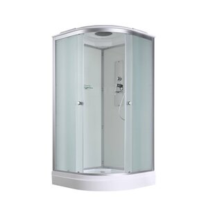 Изображение товара Душевая кабина AvaCan D2090 78004, 90 x 90 см, с крышей, поддон низкий, стекло матовое, профиль хром