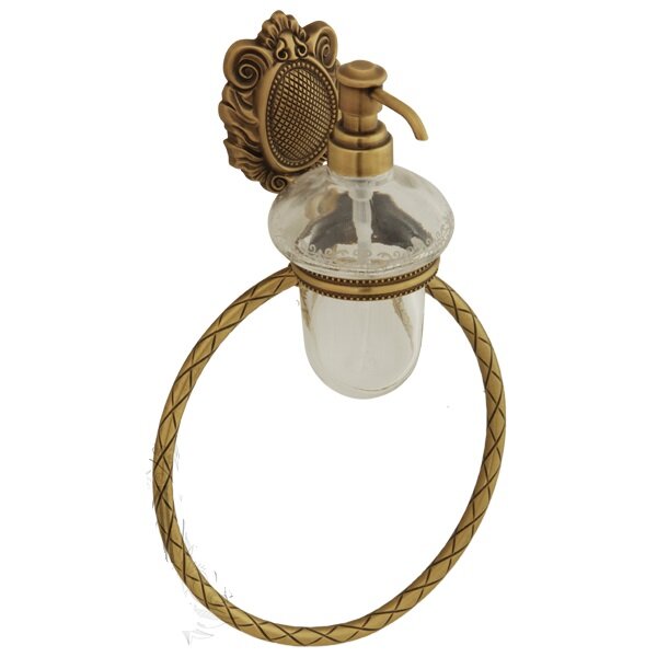 Изображение товара Дозатор жидкого мыла Migliore Cleopatra 14880 c кольцевым полотенцедержателем бронза