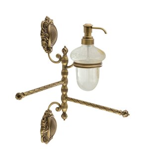Изображение товара Полотенцедержатель Migliore Cleopatra 16646 с дозатором бронза 20 см
