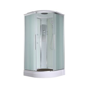 Изображение товара Душевая кабина AvaCan EM2090, 78052, 90 x 90 см, с крышей, низкий поддон, стекло матовое, профиль хром