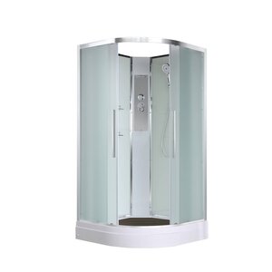 Изображение товара Душевая кабина AvaCan EM2010N, 78059, 100 x 100 см, без крыши, низкий поддон, стекло матовое, профиль хром