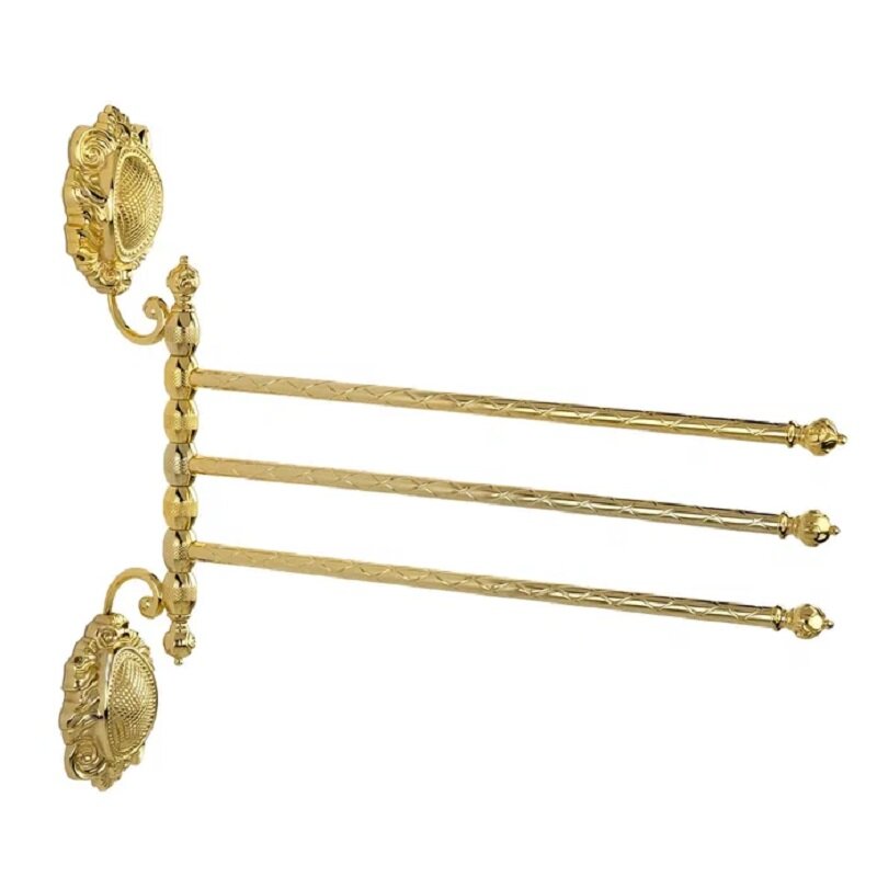Изображение товара Полотенцедержатель поворотный Migliore Cleopatra 16700 золото 38 см стиль ретро