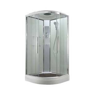 Изображение товара Душевая кабина AvaCan EM2010T, 78061, 100 x 100 см, с крышей, низкий поддон, стекло прозрачное, профиль хром