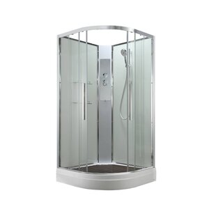 Изображение товара Душевая кабина AvaCan EM2080NT, 78050, 80 x 80 см, без крыши, низкий поддон, стекло прозрачное, профиль хром