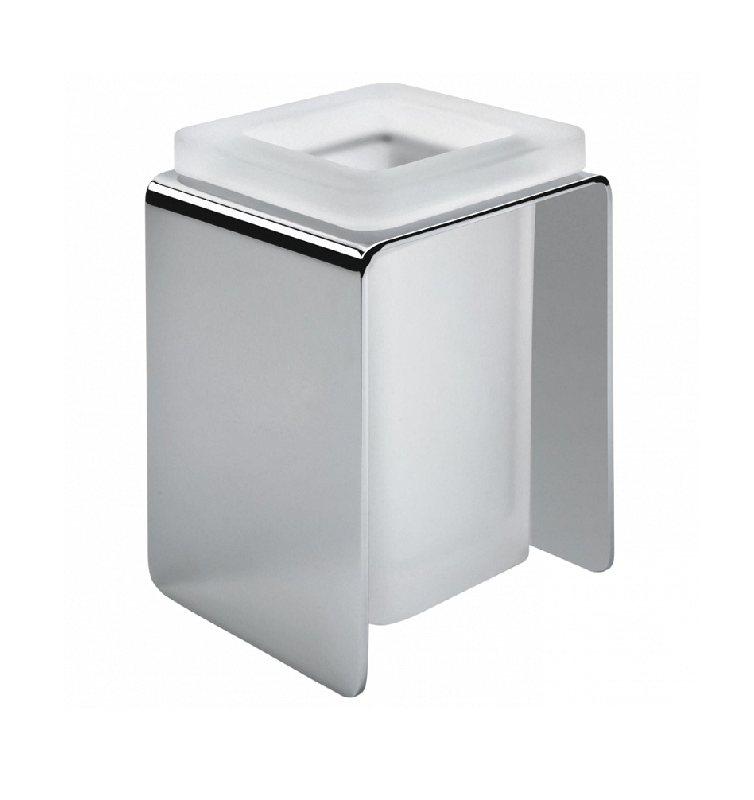 Изображение товара Стакан Colombo Design Forever B2941 для щеток хром из стекла и латуни