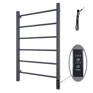 Изображение товара Полотенцесушитель электрический Altasan КаталеяСП5080СМ, высота 80 см, ширина 50 см, диммер справа, серый матовый