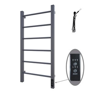 Изображение товара Полотенцесушитель электрический Altasan КаталеяСП4080СМ, высота 80 см, ширина 40 см, диммер справа, серый матовый