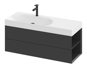 Изображение товара Тумба под раковину Ravak Lite SD X000001892, 120 см, подвесная, правая, черный матовый