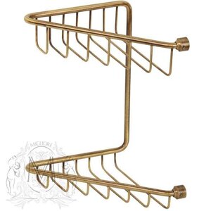 Изображение товара Полка-решетка двойная Migliore Complementi ML.COM.BR-50.112.BR - бронза