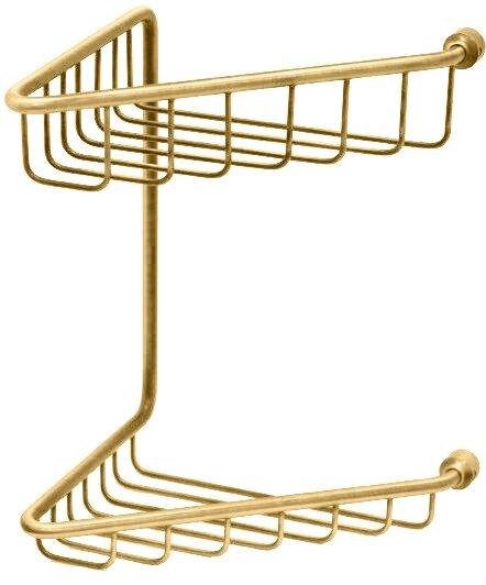 Изображение товара Полка-решетка двойная Migliore Complementi ML.COM.DO-50.112 золото для ванной
