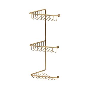 Изображение товара Полка-решетка тройная Migliore Complementi бронза, настенная, угловая 50х16х16 см