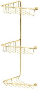 Изображение товара Полка-решетка тройная Migliore Complementi ML.COM.DO-50.113 - золото