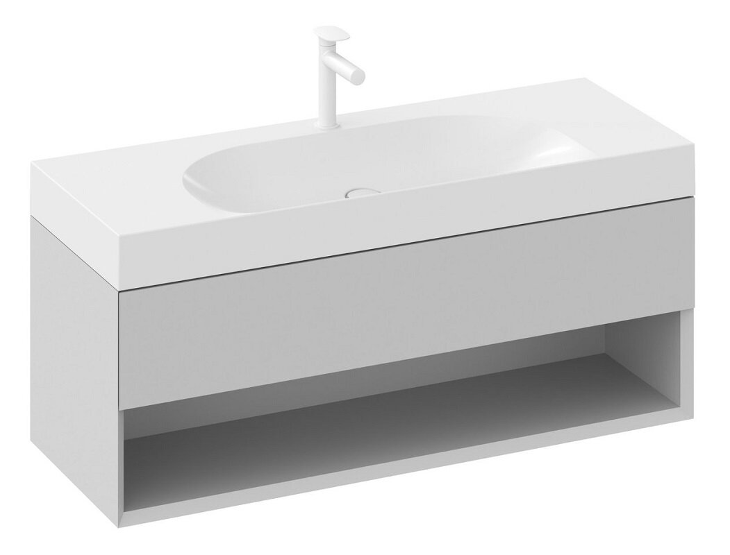 Изображение товара Тумба под раковину Ravak Lite SD X000001871, 120 см, подвесная, серый Изображение товара Тумба под раковину Ravak Lite SD X000001871, 120 см, подвесная, серый
