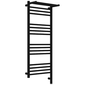 Изображение товара Полотенцесушитель электрический Сунержа Богема 3.1 с полкой, 31-6006-1040/31-6007-1040, высота 100 см, ширина 40, диммер слева/справа, цвет черный матовый