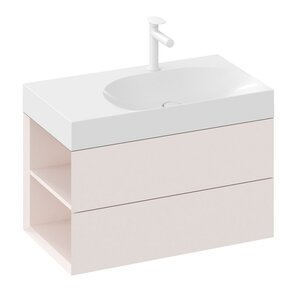 Изображение товара Тумба под раковину Ravak Lite SD 80 см подвесная левая розовая