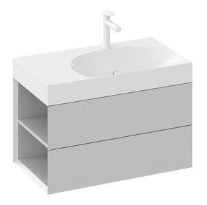 Изображение товара Подвесная тумба под раковину Ravak Lite SD 80 см серый с двумя ящиками