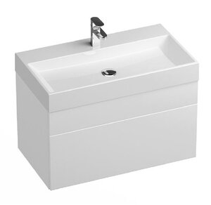 Изображение товара Подвесная тумба под раковину Ravak Step SD 80 см белая МДФ с системой закрывания