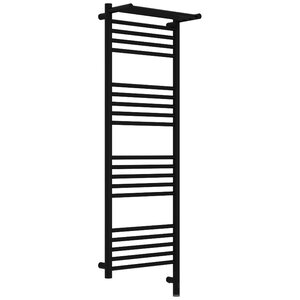 Изображение товара Полотенцесушитель электрический Сунержа Богема 3.1 с полкой, 31-6006-1240/31-6007-1240, высота 120 см, ширина 40, диммер слева/справа, цвет черный матовый