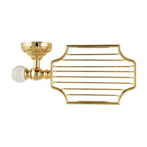 Изображение товара Полка Migliore.CRistalia 16845 золотая настенная из латуни с кристаллом Италия