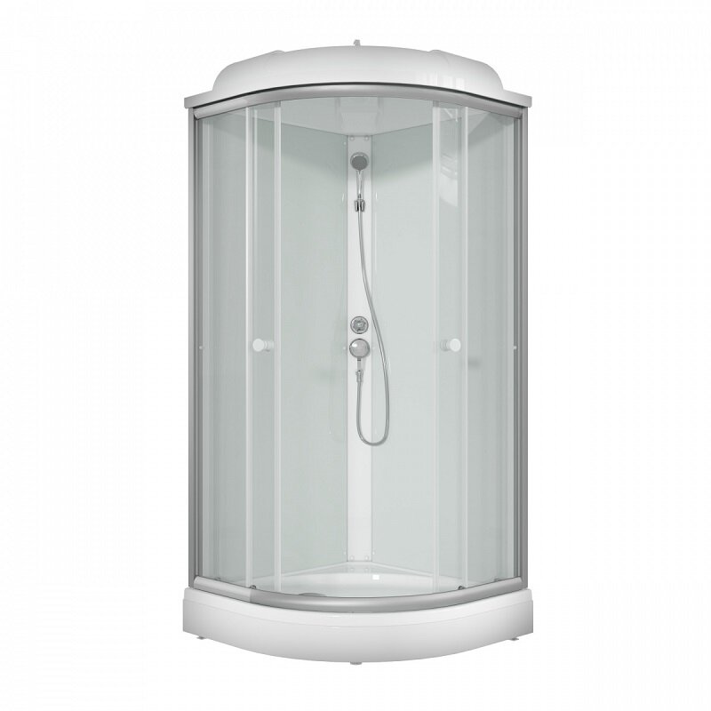 Изображение товара Душевая кабина Niagara Light L90/17, 90 х 90 см, с крышей, поддон низкий, стекло прозрачное, профиль хром