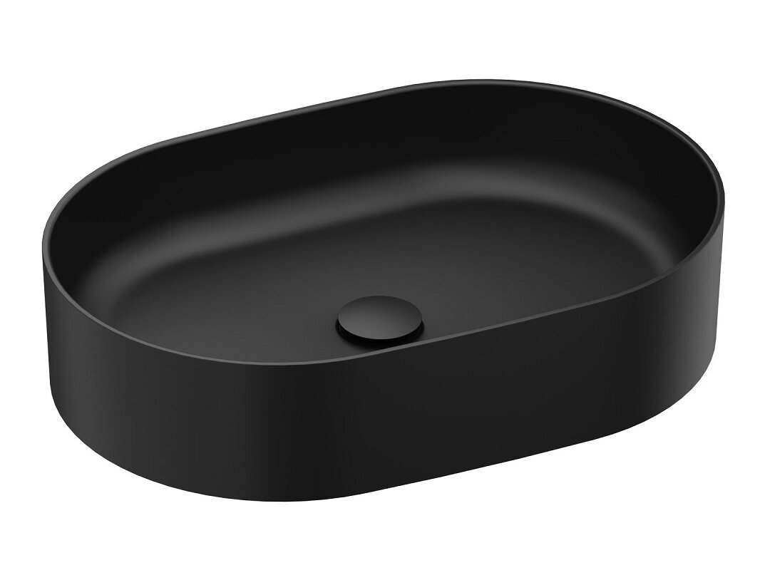 Изображение товара Раковина Ravak Ceramic XJX0D155000 Slim O, 55 см, фаянс, накладная, черный матовый