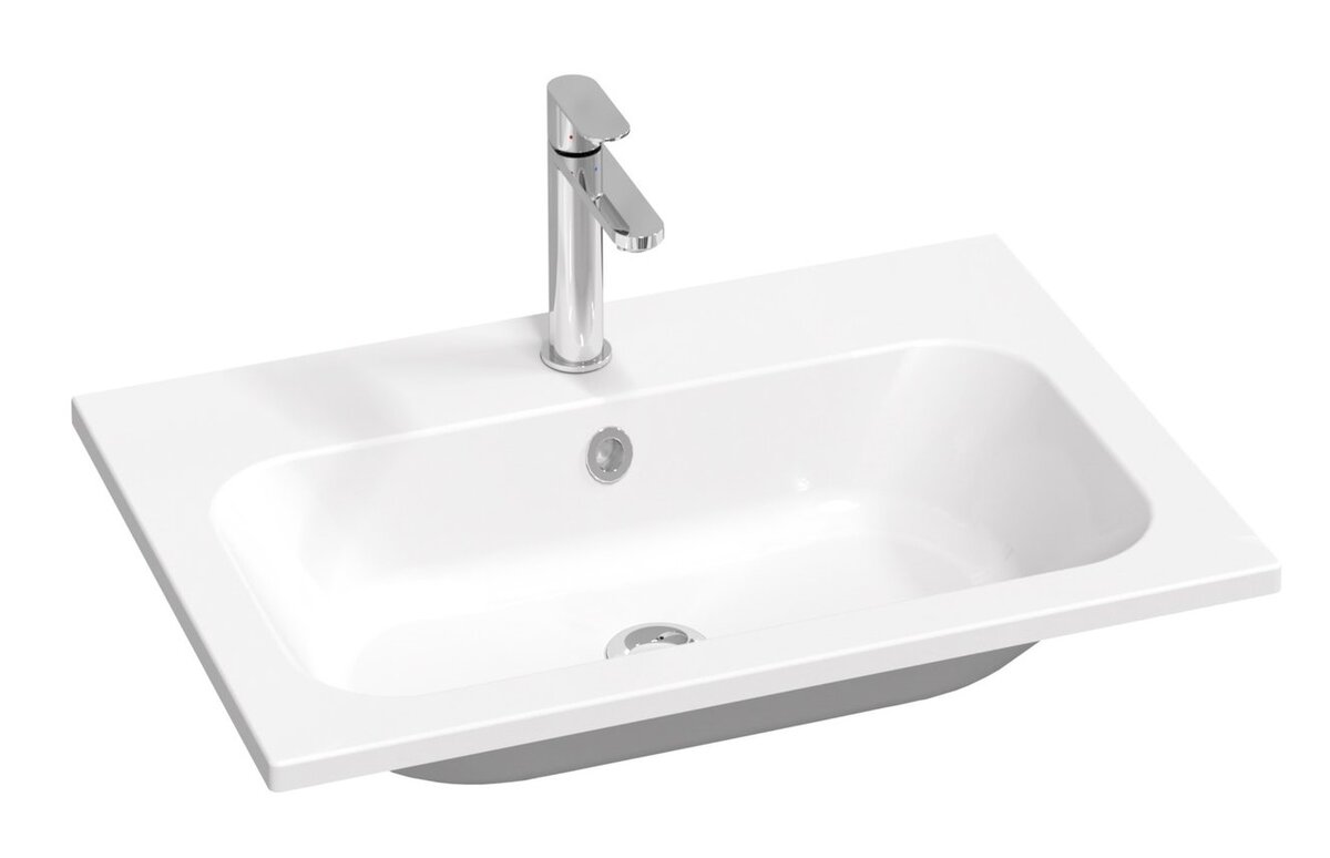 Изображение товара Раковина Ravak Chrome Slim XJG01170001 70 см из искусственного камня белая