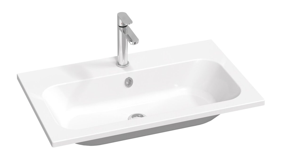 Изображение товара Раковина Ravak Chrome Slim 80 см из искусственного камня белая