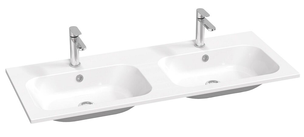 Изображение товара Раковина Ravak Chrome Slim XJG01112001 двойная из искусственного камня 120 см белая