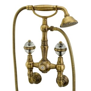 Изображение товара Мидиоре.CRistalia 18582 смеситель для душа бронза дизайнерский двухзахватный