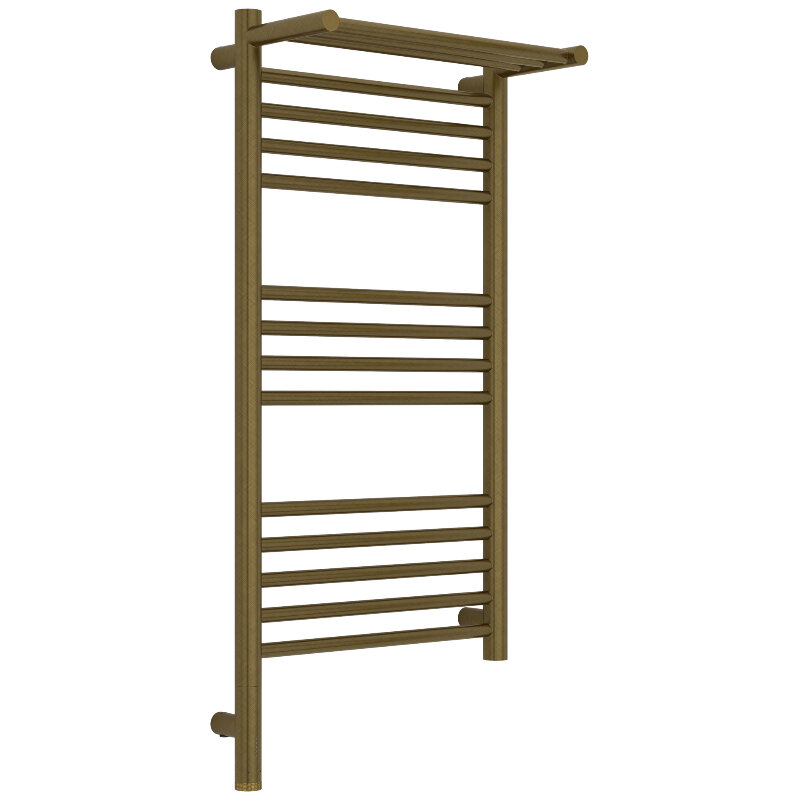 Изображение товара Полотенцесушитель электрический Сунержа Богема 3.1 с полкой, 05-6006-8040/05-6007-8040, высота 80 см, ширина 40, диммер слева/справа, цвет состаренная бронза