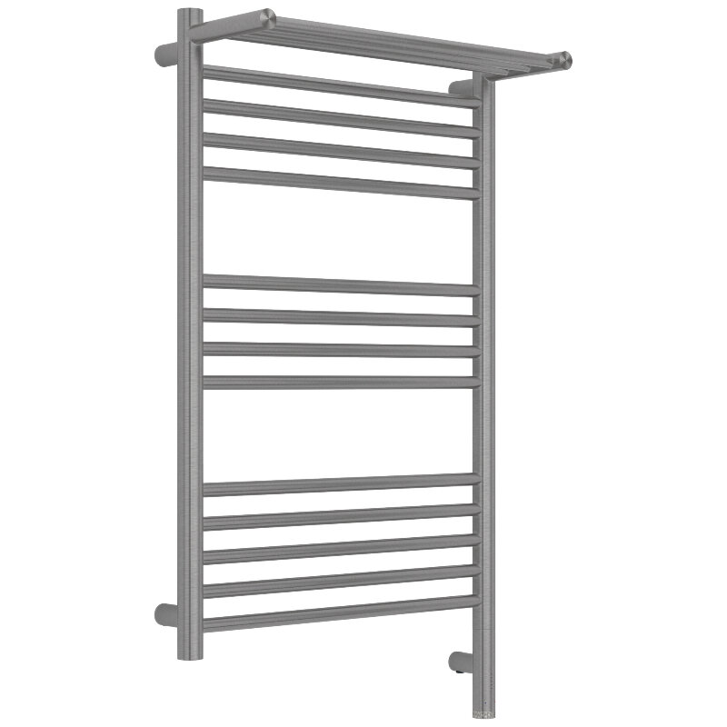 Изображение товара Полотенцесушитель электрический Сунержа Богема 3.1 с полкой, 071-6006-8050/071-6007-8050, высота 80 см, ширина 50, диммер слева/справа, цвет сатин