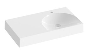 Изображение товара Раковина Ravak Lite XJXL1280000 80/45 см искусственный камень белая угловая