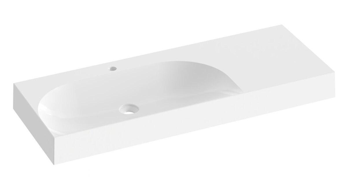 Изображение товара Раковина Ravak Lite XJXP1212000 120x45 см из искусственного камня с крылом справа