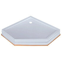 Изображение товара Поддон душевой Migliore Diadema 95x95 см керамика белый/бронза итальянское качество