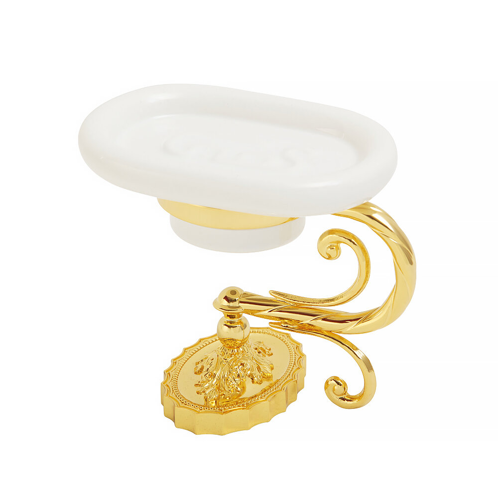 Изображение товара Мыльница Migliore Edera 16944 с золотым покрытием настольная ретро дизайн