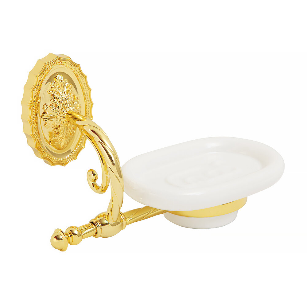 Изображение товара Мыльница Migliore Edera 16943 в стиле ретро золото керамика настенная