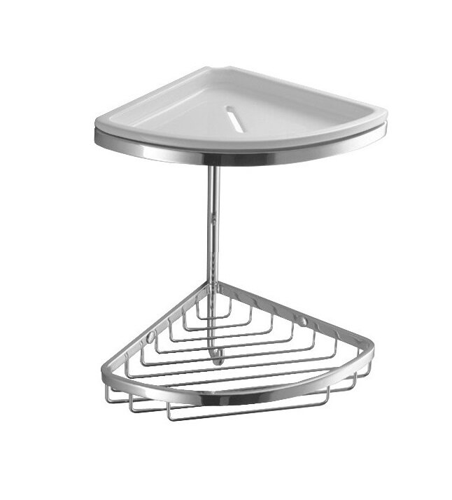 Изображение товара Полка Colombo Design Angolari B9601, угловая, 2 яруса, хром