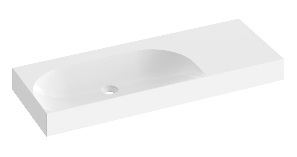 Изображение товара Раковина Ravak Lite XJXP1312000 120x80 см искусственный камень белая