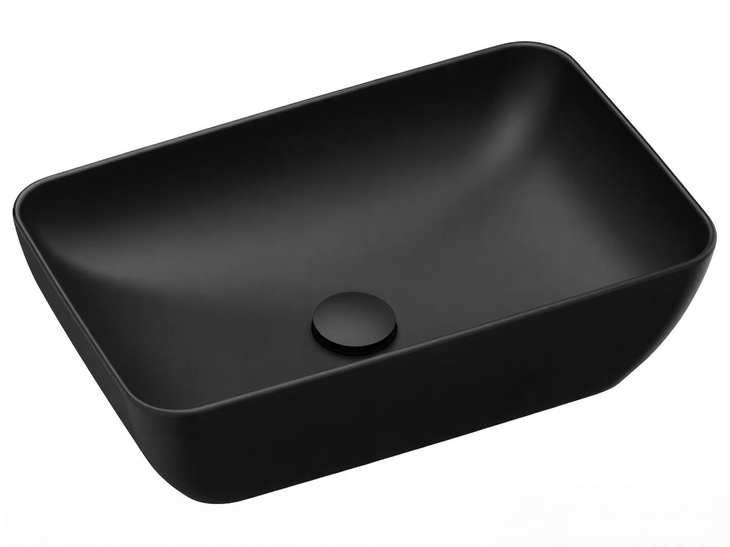 Изображение товара Раковина Ravak Uni XJX0D150000, 50 см, R, фаянс, черный матовый