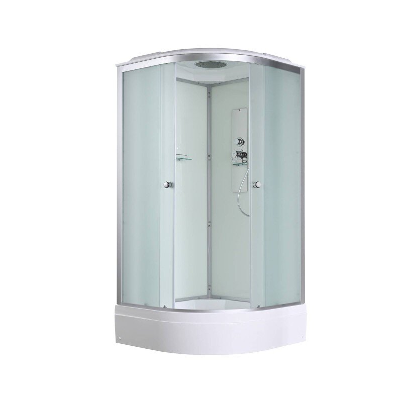 Изображение товара Душевая кабина AvaCan D3090, 78019, 90 x 90 см, с крышей, средний поддон, стекло матовое, профиль хром