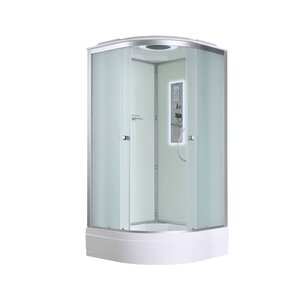 Изображение товара Душевая кабина AvaCan D3090LED, 78021, 90 x 90 см, с LED подсветкой, с крышей, средний поддон, стекло матовое, профиль хром