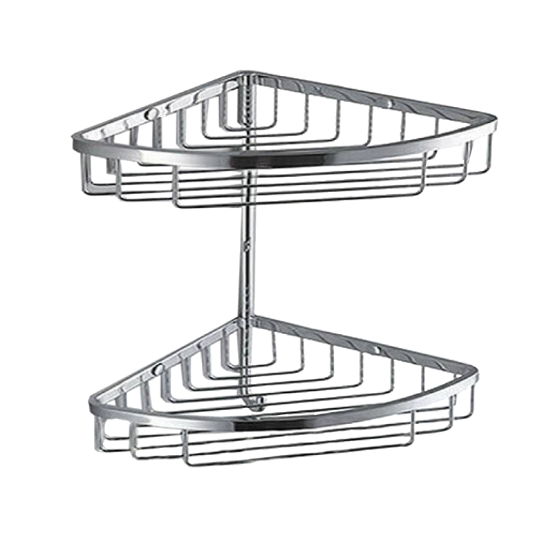 Изображение товара Полка Colombo Design Angolari B9617, угловая, хром, 2 яруса