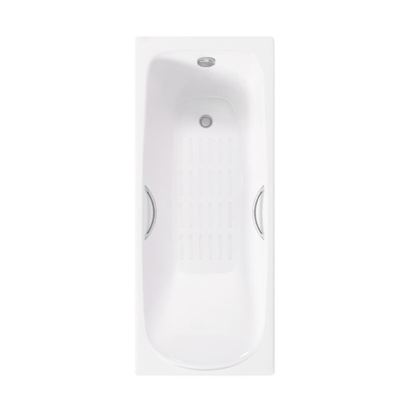 Изображение товара Ванна чугунная Delice Fusion DLR230647R-AS, 170 х 70 см, антискользящее покрытие, с отверстиями под ручки, без ручек, цвет белый