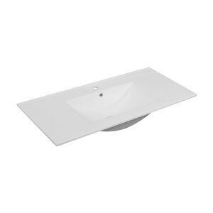 Изображение товара Раковина Oliveeka NS2001-100, 100 см, фаянс, цвет белый