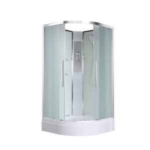 Изображение товара Душевая кабина AvaCan EM3080N, 78107, 80 x 80 см, без крыши, средний поддон, стекло матовое, профиль хром