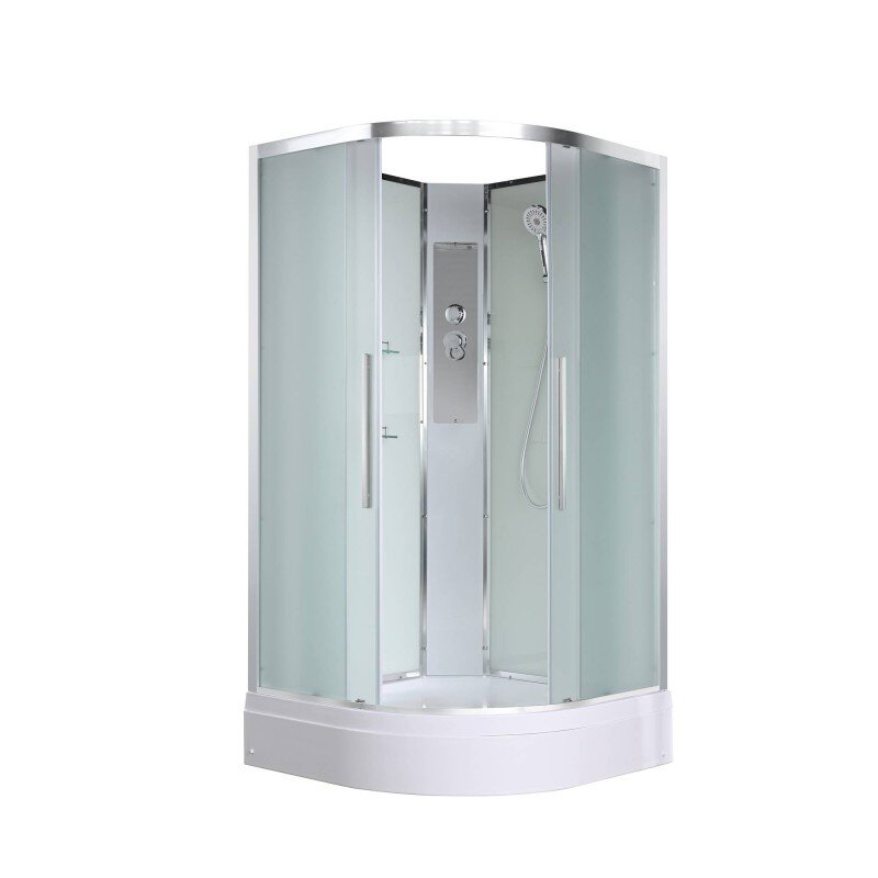 Изображение товара Душевая кабина AvaCan EM3010N, 78119, 100 x 100 см, без крыши, средний поддон, стекло матовое, профиль хром Изображение товара Душевая кабина AvaCan EM3010N, 78119, 100 x 100 см, без крыши, средний поддон, стекло матовое, профиль хром