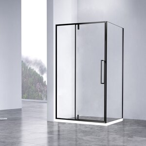 Изображение товара Душевой уголок Vincea Slim-N VSR-4SNP1010CLB 100x100 см стекло прозрачное черный профиль