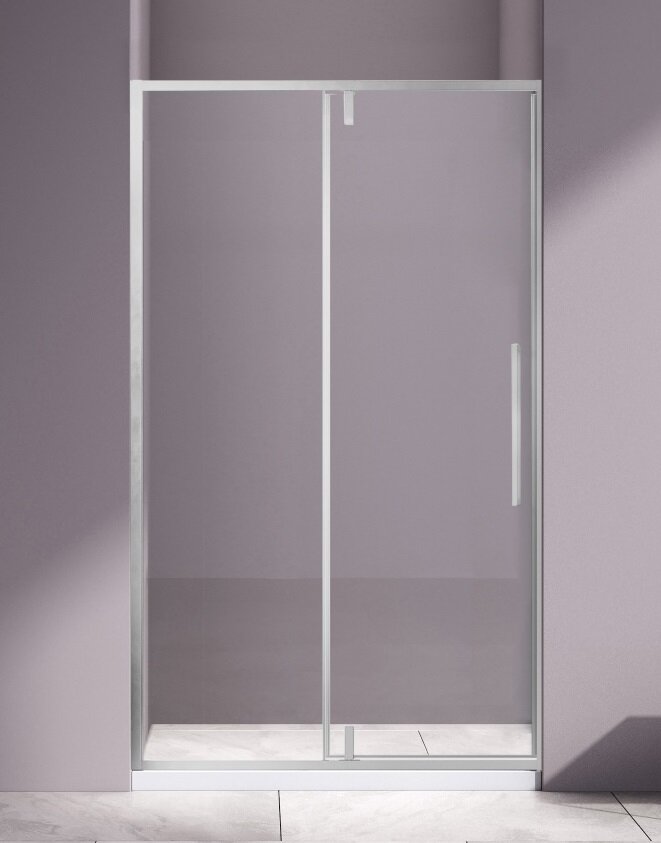 Изображение товара Душевая дверь Vincea Slim-N VDP-4SN120CL, 120 см, распашная, стекло прозрачное, профиль хром